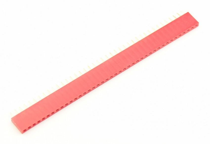 Pin header female pinsocket 1x40 pin 2.54mm pitch rood